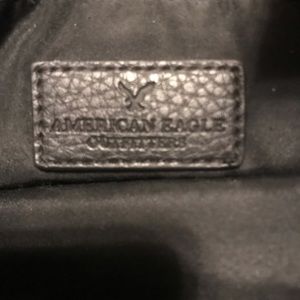 American Eagle black leather crossbody purse
